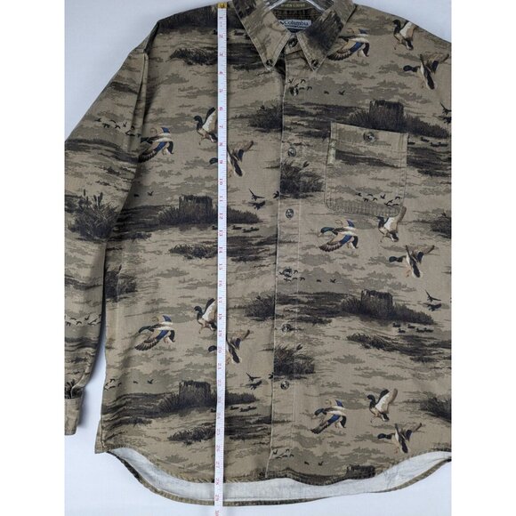 Columbia River Lodge Shirt Men's Medium Duck Hunt Camo Button Down Long Sleeve - Picture 4 of 7